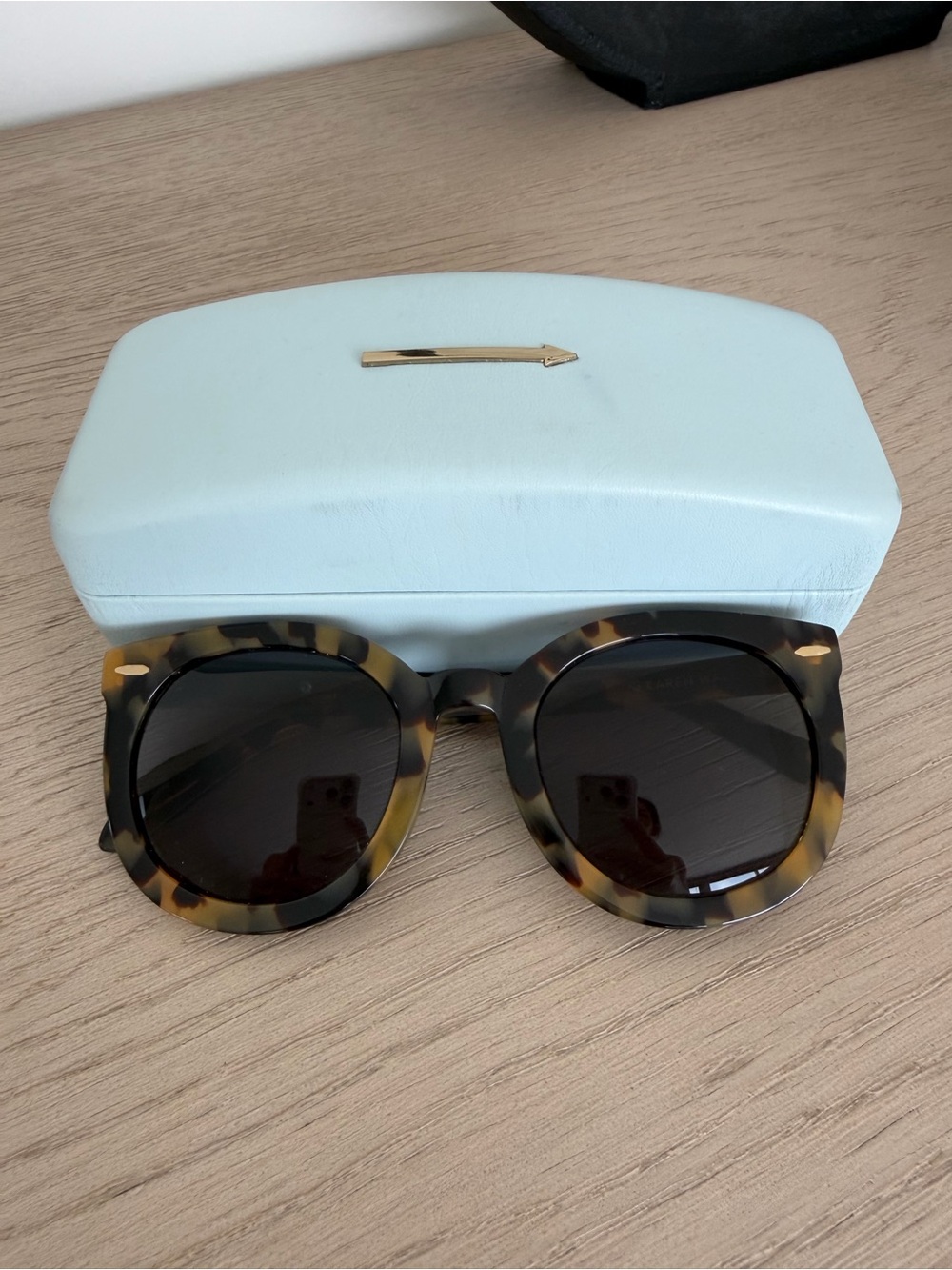 Karen Walker Tortoise Round Sunglasses
